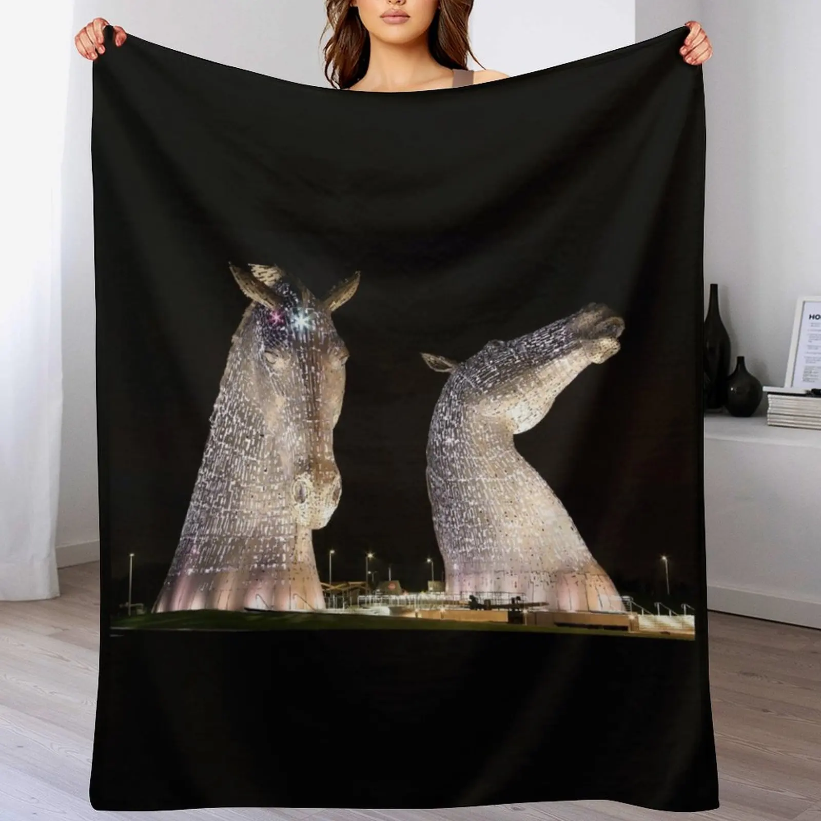 The Kelpies at night Throw Blanket christmas decoration for sofa Loose Summer Blankets