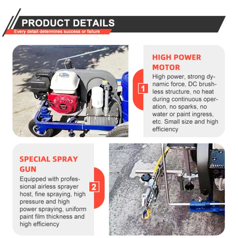 Precise and Durable Road Marking Machine with Engine Core Component
