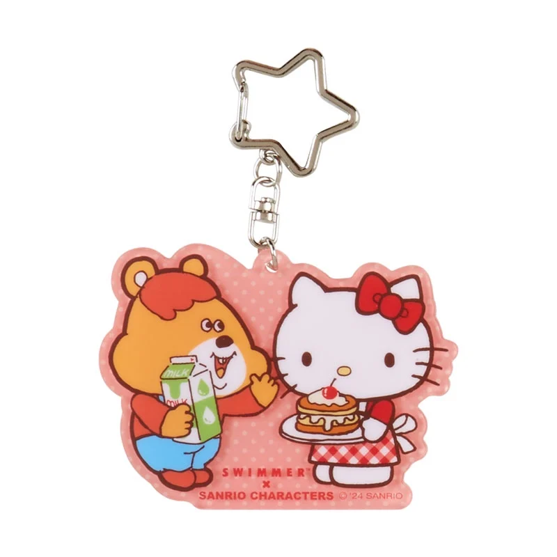 Sanrio Showa Vintage Critters Swimmer Co-Branded Keychains Cute Melody Tuxedosam Hangyodon Pompom Purin Little Pendant Doll Box