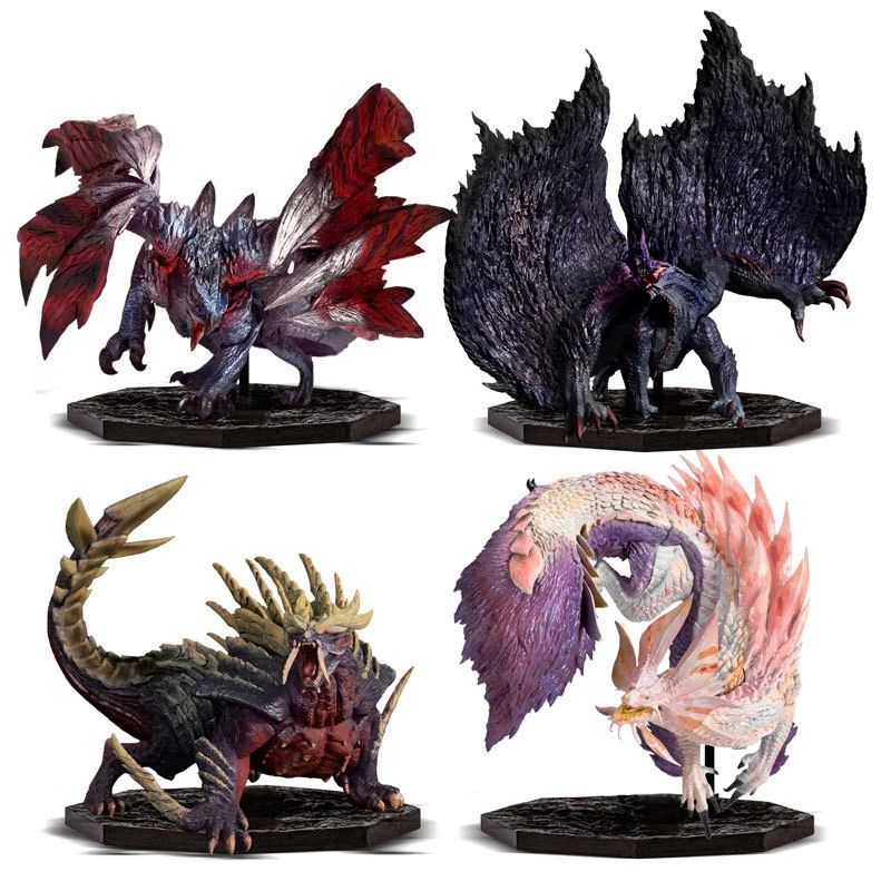 Monster Hunter Box Egg CUBE MONSTER HUNTER 4-piece Set BOX Gore Magala/Valstrax/Magaimagado/mizutsune Model Toy pcs4