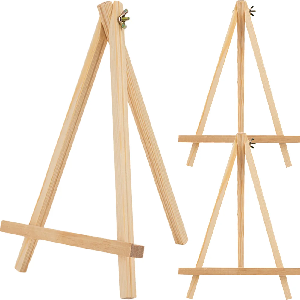

3 Pcs Drawing Board Stand Small Easel for Adults Table Display Wood Picture Wooden