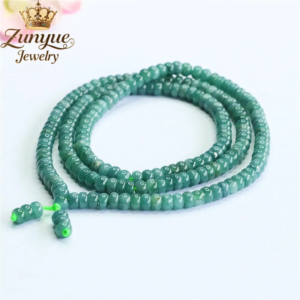 High-End Natural A-Grade Jadeite Abacus Bead Necklace Luxury Quality Jewelry Fashion Jewelry Exquisite Elegant Charms Popular