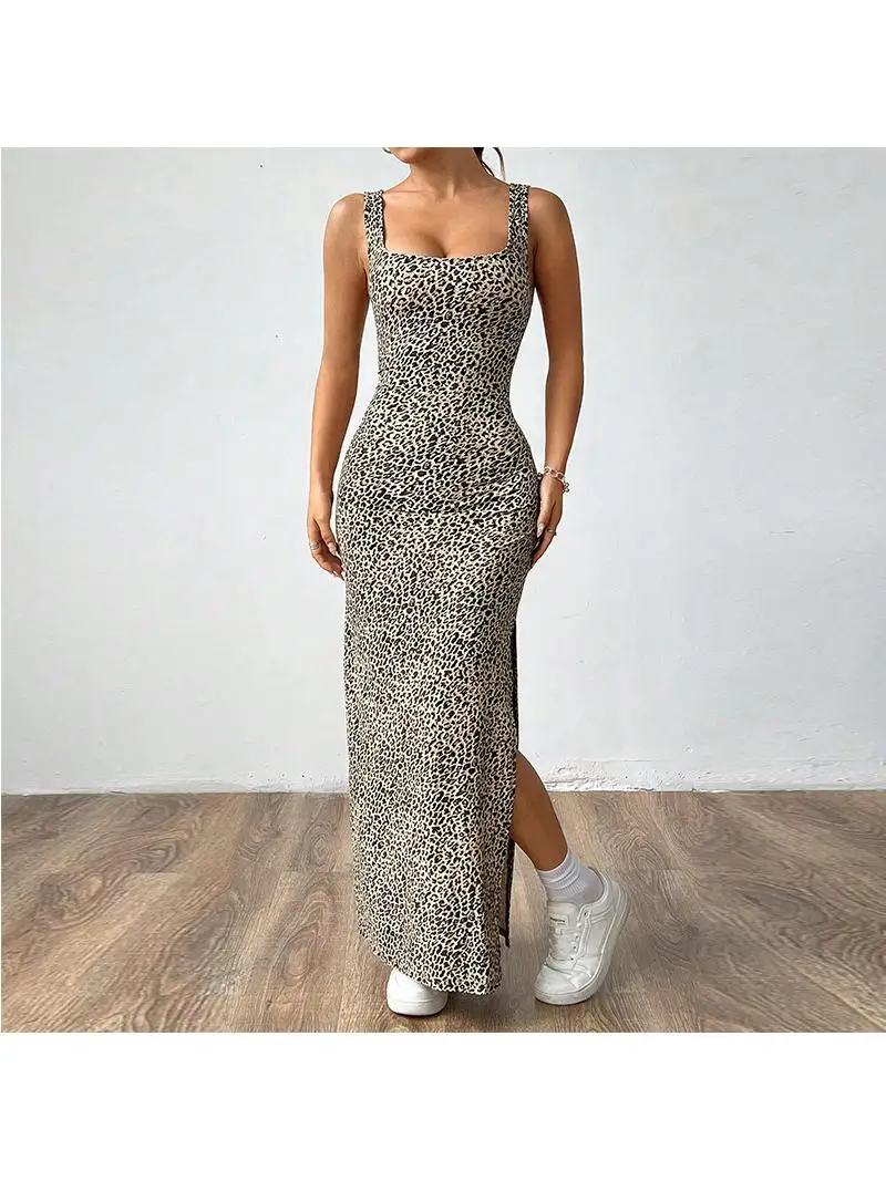 

Slim Fit с леопардовым принтом Dr, сексуальная девушка, лето 2022, новый длинный женский модный комплект Dr, повседневный рабочий orm, студенческий школьный комплект