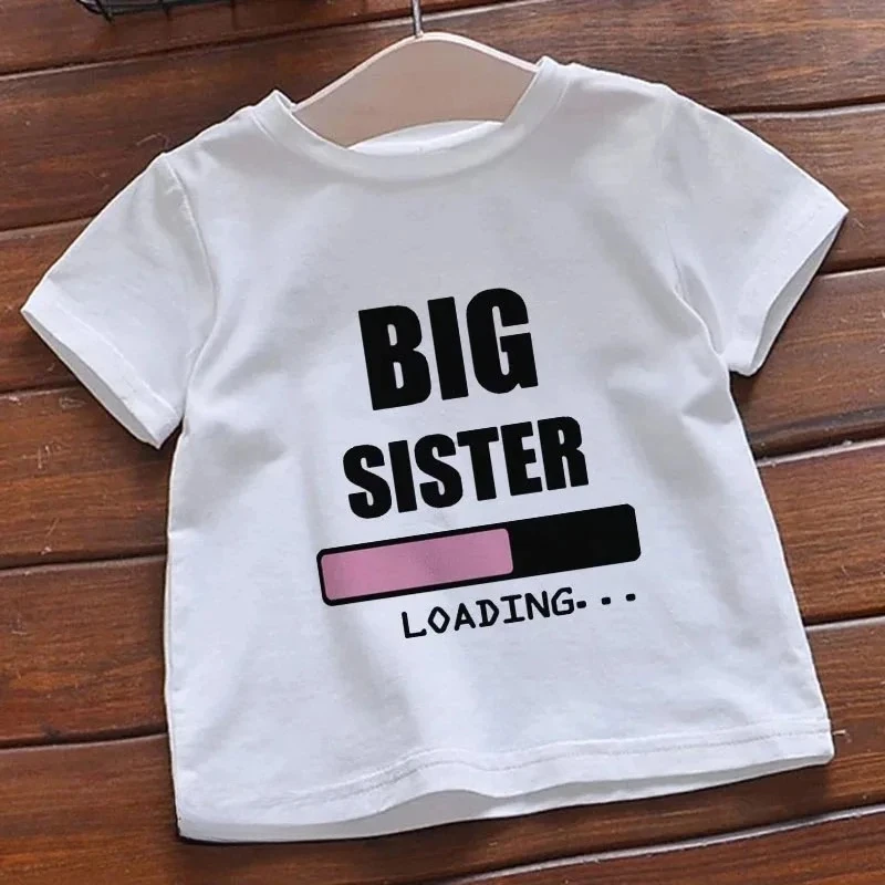 

Big Brother Big Sister Kids Summer Girls & Boys Funny Tshirt Children Print T-shirt Fashion Casual Baby White Clothes