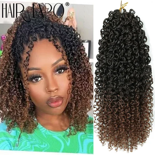 Extensiones de cabello trenzado Yanky sintético de 14 "", pelo rizado Passion Twist de ganchillo, cabello senegalés pre-trenzado