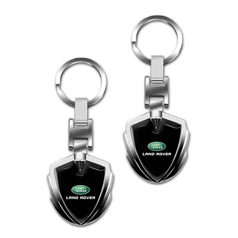 For Land Rover Range Rover Freelander Discovery Evoque 3D Metal Car Keychain Key Chain Ring Key Holder Styling Car Accessories