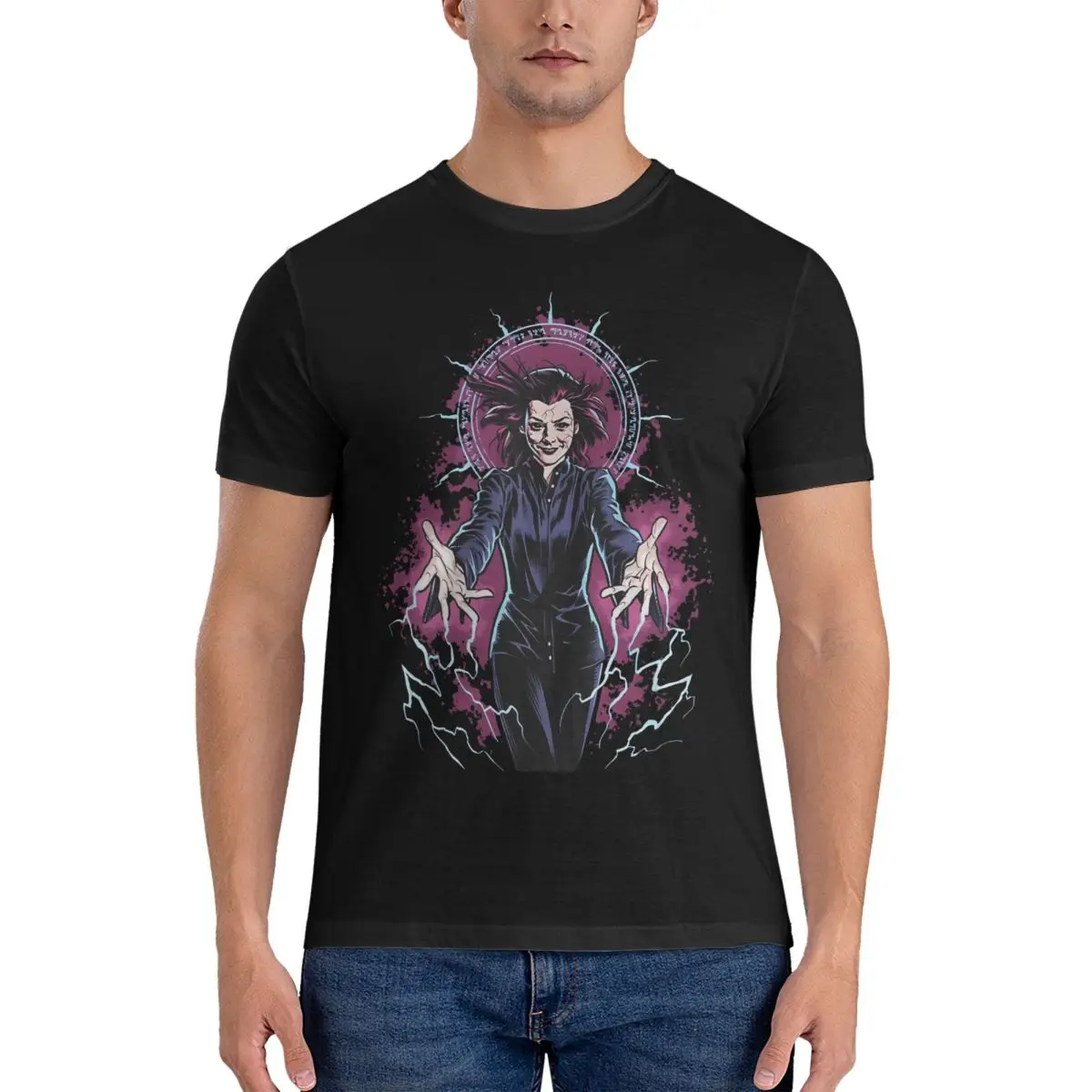 Dark Willow Men T Shirts Buffy The Vampire Slayer Tees Round Neck T-Shirt 100% Cotton mens clothing official-website tops fugees