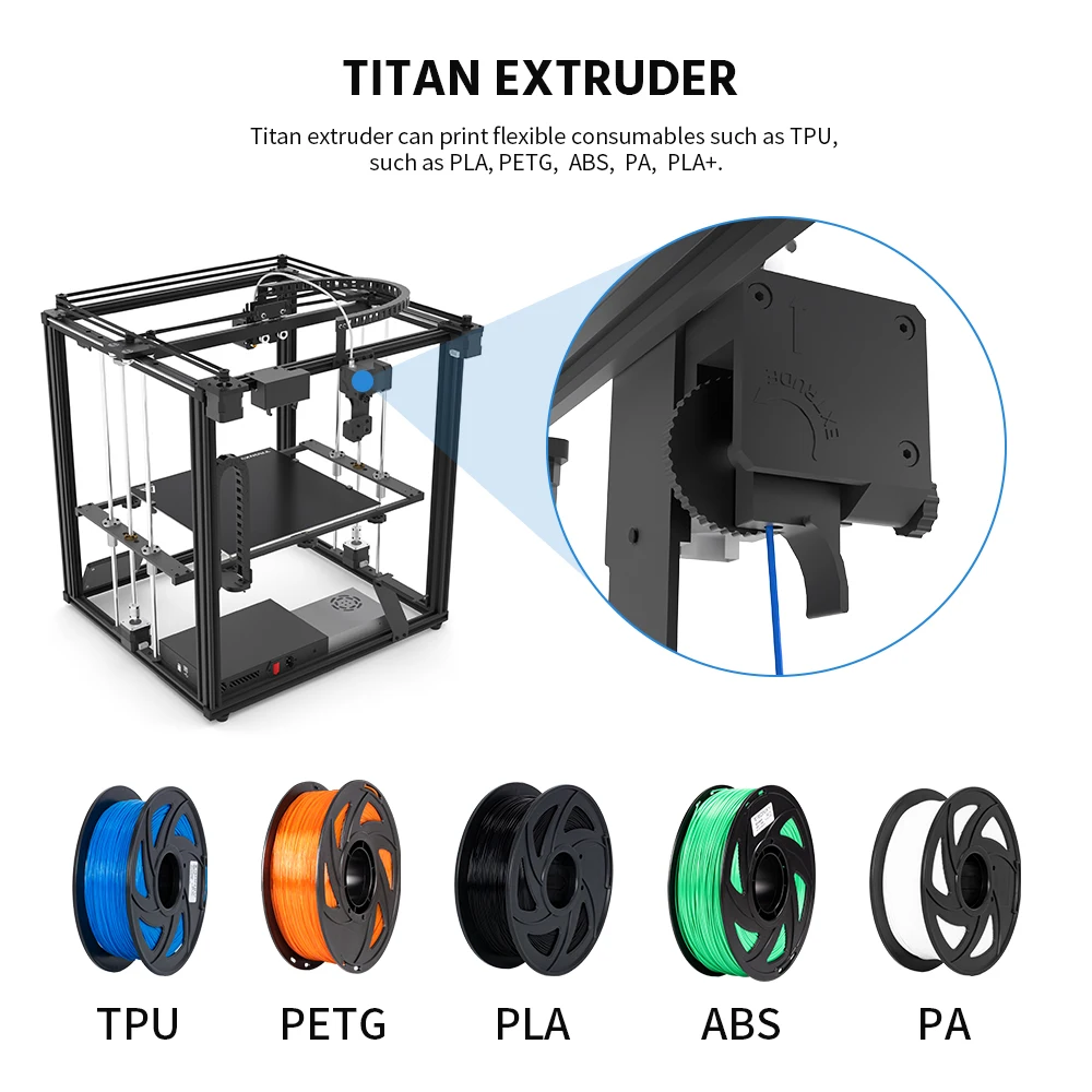 Imagem -05 - Tronxy X5sa Pro Fdm Impressora 3d 330*330*400 mm Tamanho de Construção Tmc2225 Drive Mainboard Impresoras 3d Titan Extrusora Impressão Impressora 3d