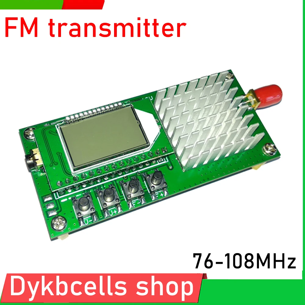 Áudio Estéreo Módulo Transmissor fm sem Fio Rural Broadcasting 76108 Mhz Digital Flat Panel Display f Ham Amp Rádio 1w 2w Dc12v