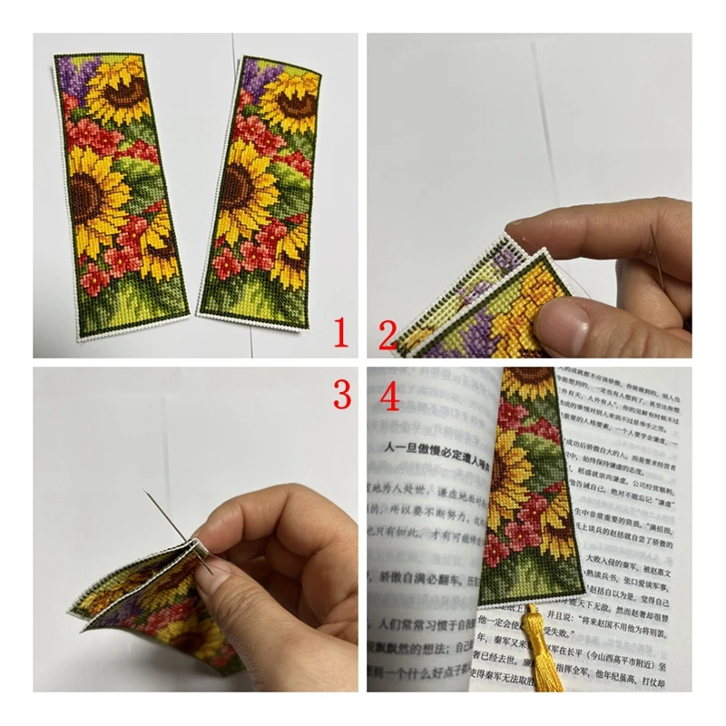 Cross Stitch Bookmark Spring Scenery Student Handmade Homework Materials Package Bestie Graduation Gift Birthday Gift