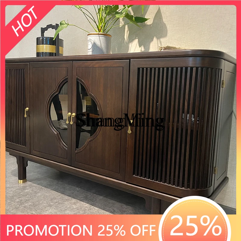 

CL dining side cabinet Modern living room integrated wall storage solid wood decorative storage cabinet