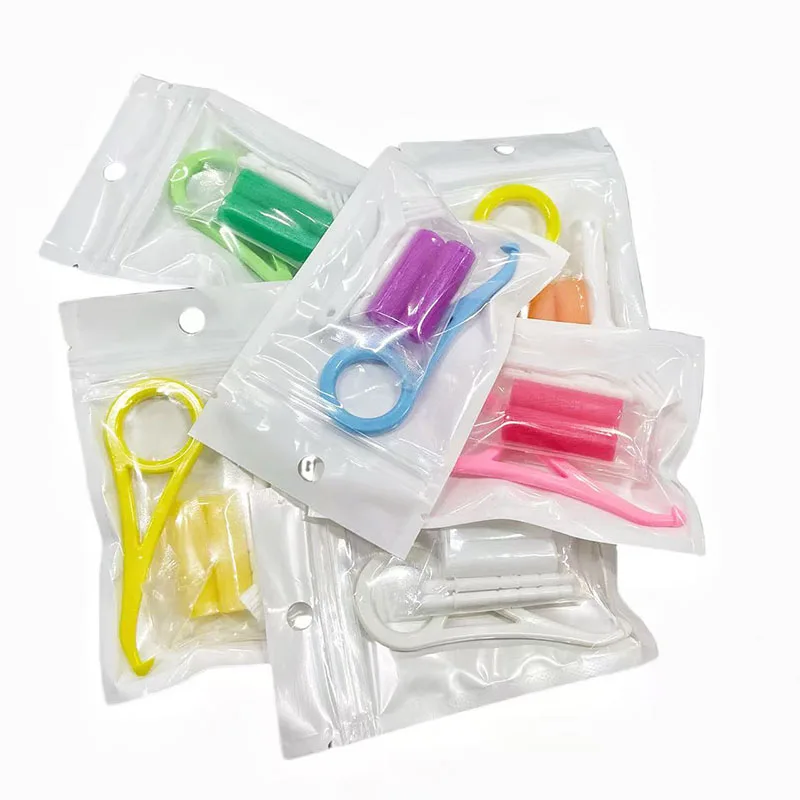 2set Dental Invisible Brace Extractor Removal Tool Orthodontic Aligner Chewies Tray Seaters Plastic Brush Oral Hygiene Care Kit