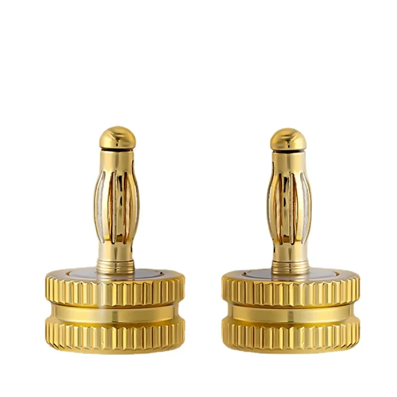 2pcs Gold-plated Brass Terminal Protection Sleeve Audio Antioxidant Shielding Terminal