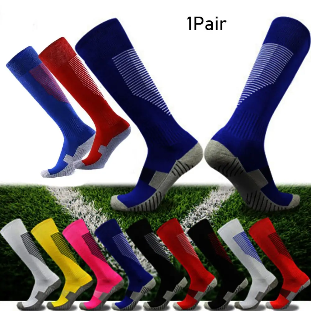 Pair Anti Slip Professional Winter Wear Cotton Polyester Running Stocking Football Soccer Accessories Ski Long Sock Sport Socks