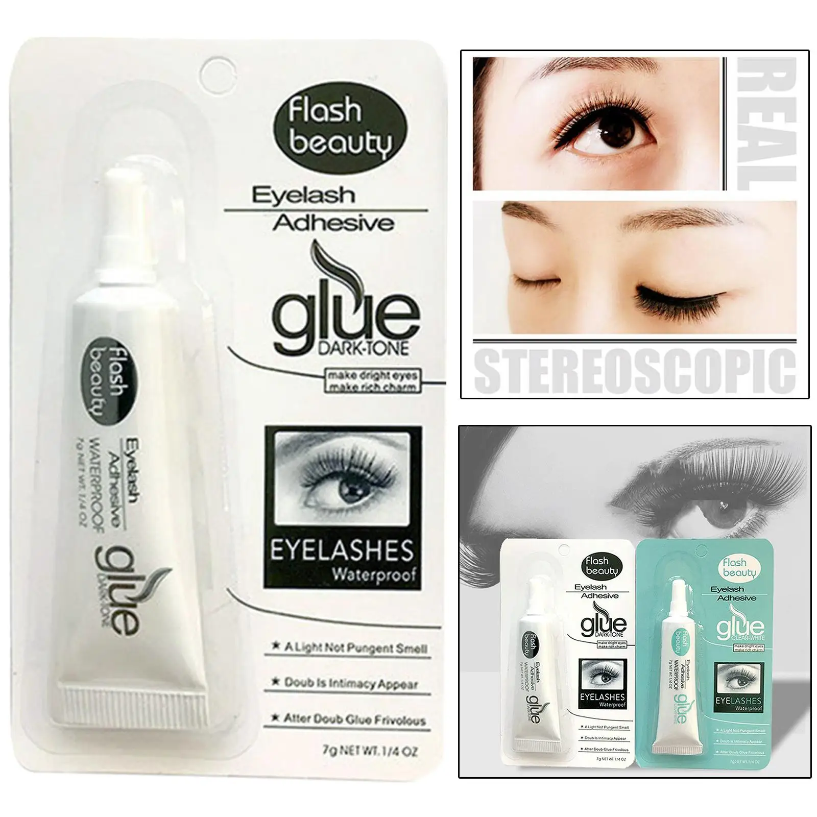 Double Eyelid Stickers Waterproof Eyelash Glue Durable Lash Fixer for Makeup Tools and Accessories