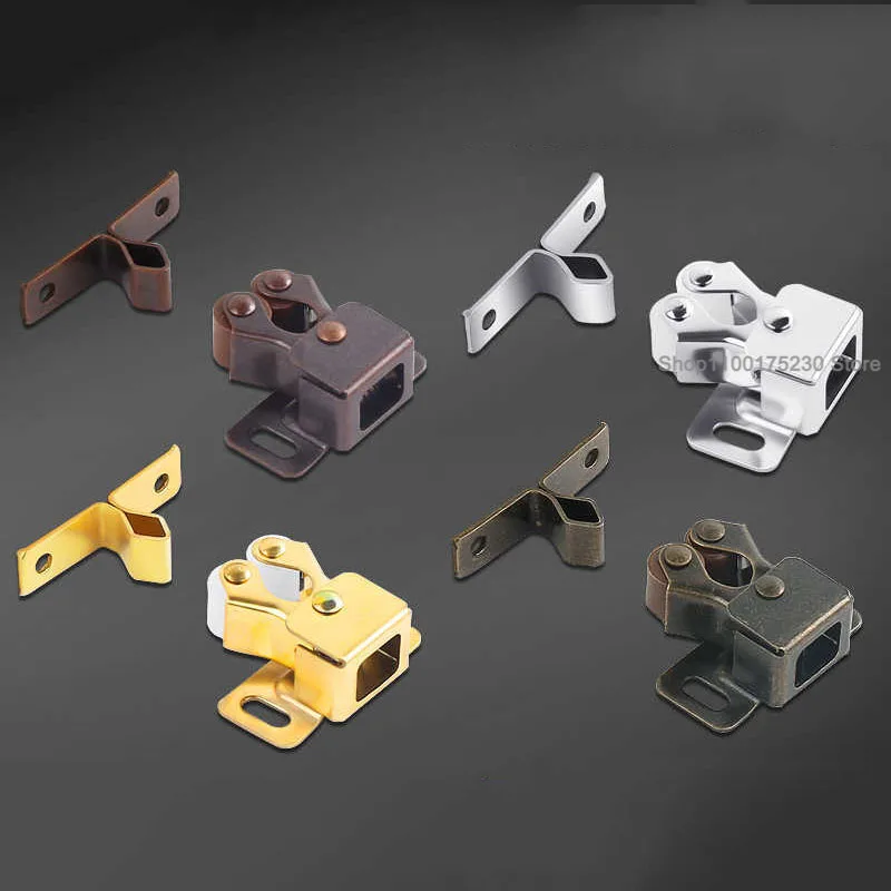 

5 Set Gate Lock Cabinet Wardrobe Door Latch Collision Bead Buckle Spring Door Catcher Silver, Gold, Red bronze, Bronze