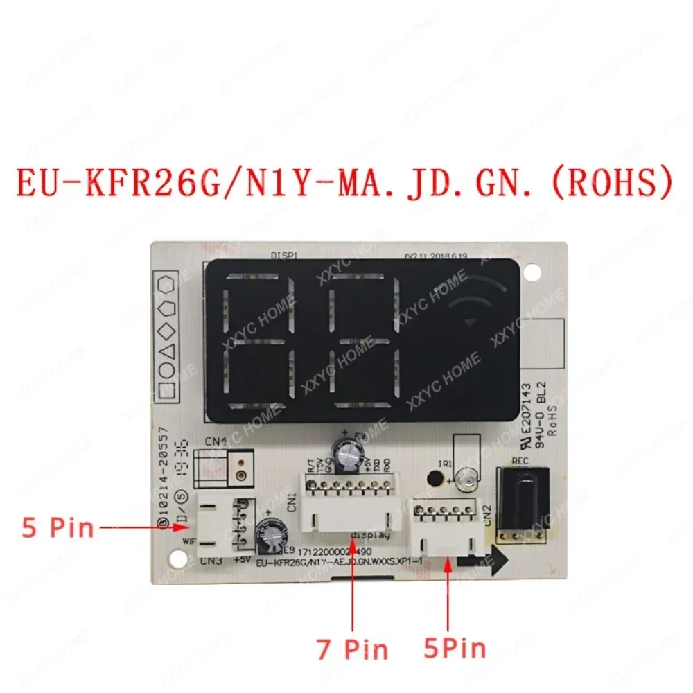 Used Receiving Board 17122000021490 For Midea Air Conditioner EU-KFR26G/N1Y-AEJD.GN.WXXS.XP1-1 Display PCB Conditioning Parts