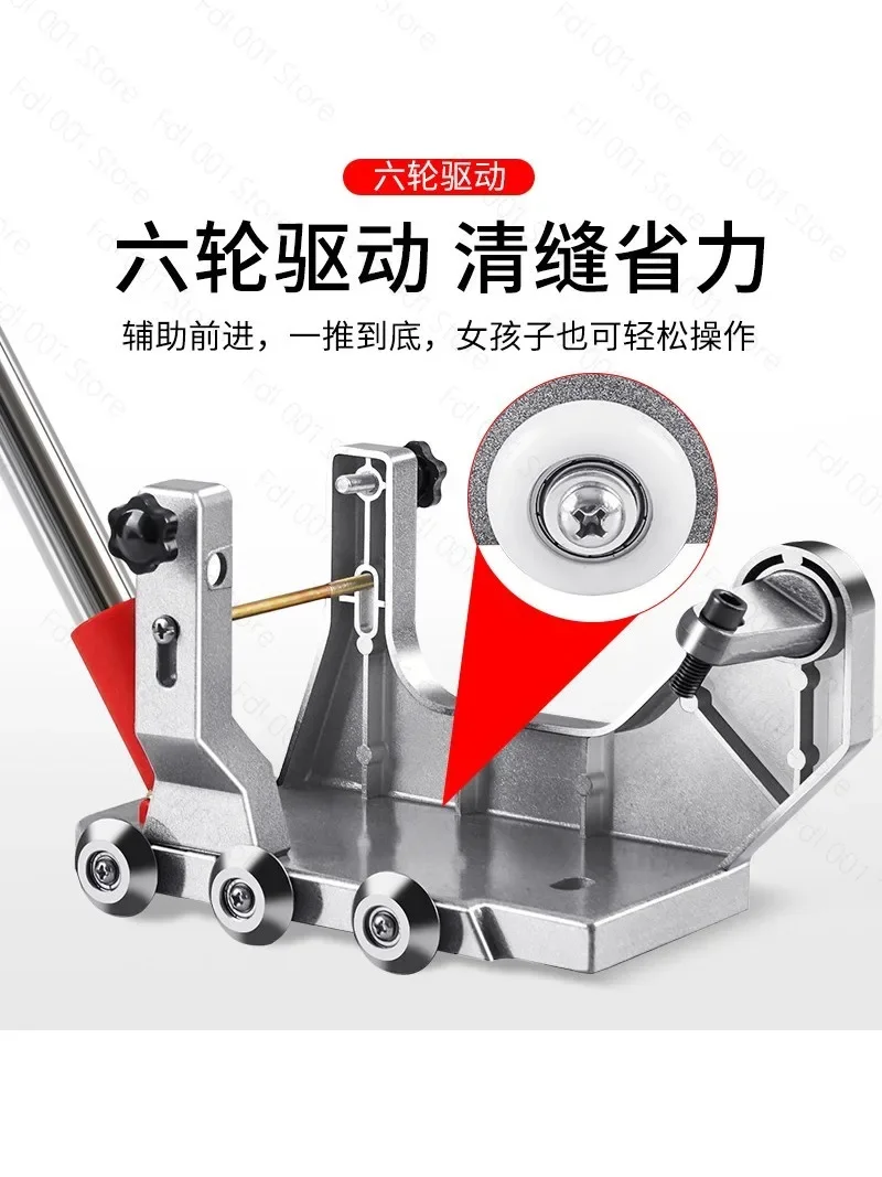 Stainless Steel Sponge Handle Push Rod Grouting Agent Applicator for Electric Angle Grinder Tool