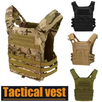 Chaleco táctico de nailon, armadura corporal, portador de caza, accesorios Airsoft, combate MOLLE, chaleco militar de camuflaje, juego CS, equipo de jungla