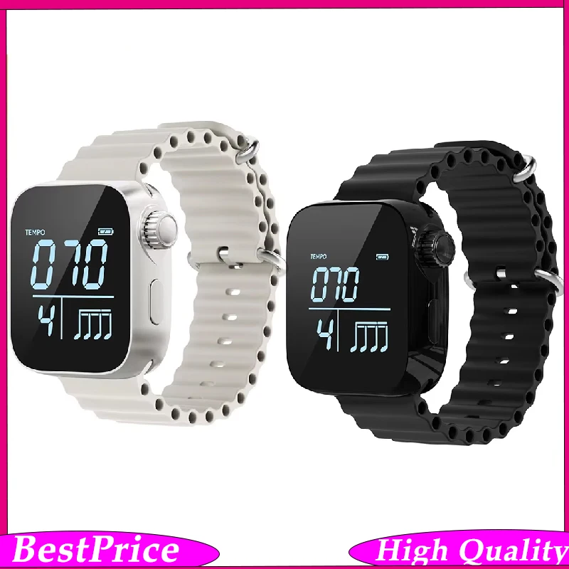 Wearable Metronome Vibrating Metronome Multi-function Music Instruments Metronome Adjustable Strap Metronome Watch For Spor