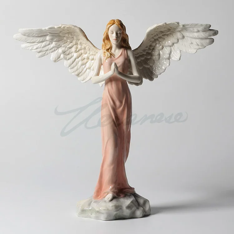 

Top Quality Ceramic Crafts Angel Prayer Ornaments Birthday Gift Home Decoration