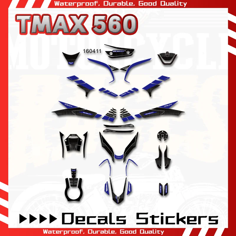 New For YAMAHA TMAX560 tmax560 22-24 3D Gel Fairing Fuel Tank Pad Stickers Motorcycle Anti-Scratch Decoraction Protective Decals