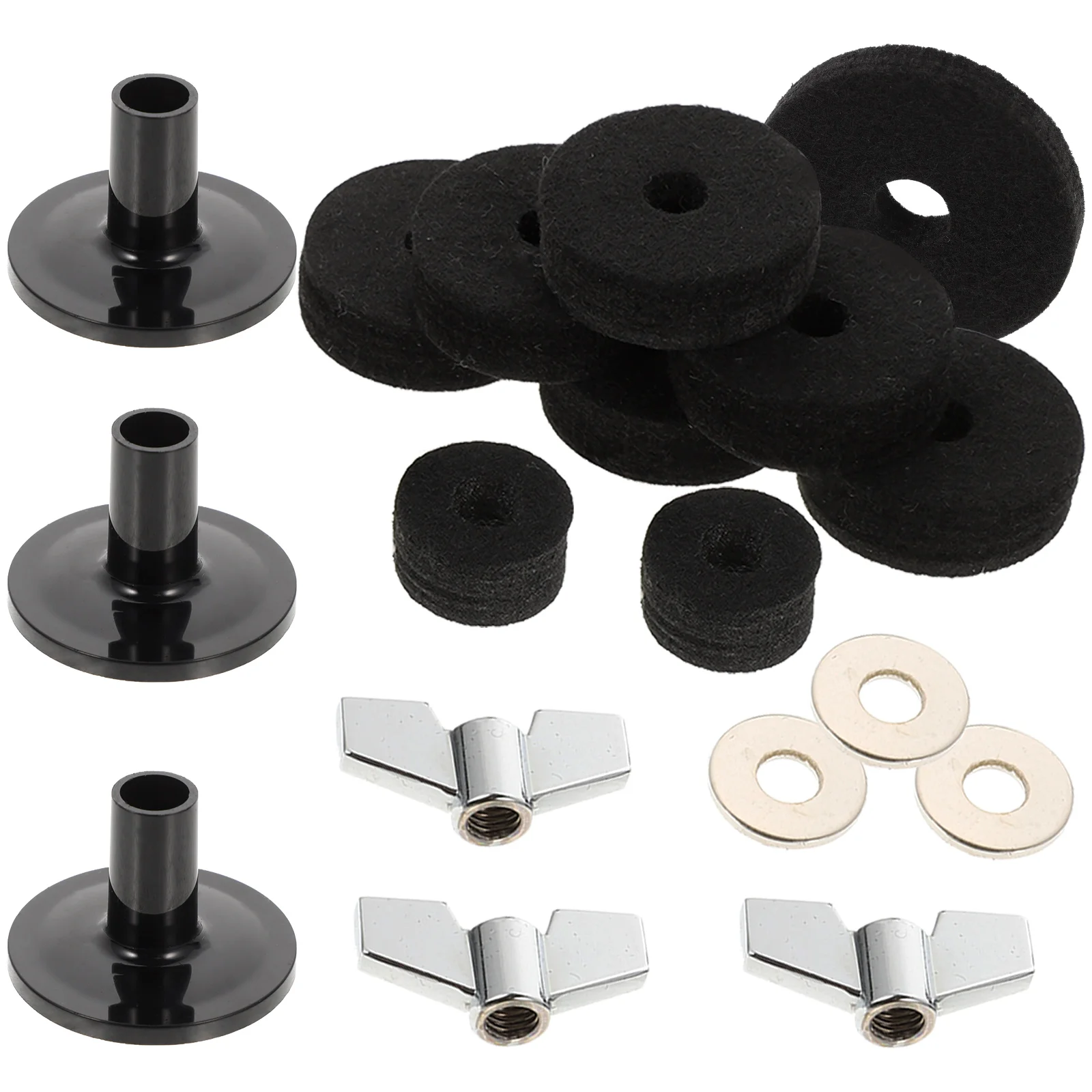 

Drum Set Felt Pad Cymbals Kit Dampeners Instrument Accessories Pads Non-slip Mat