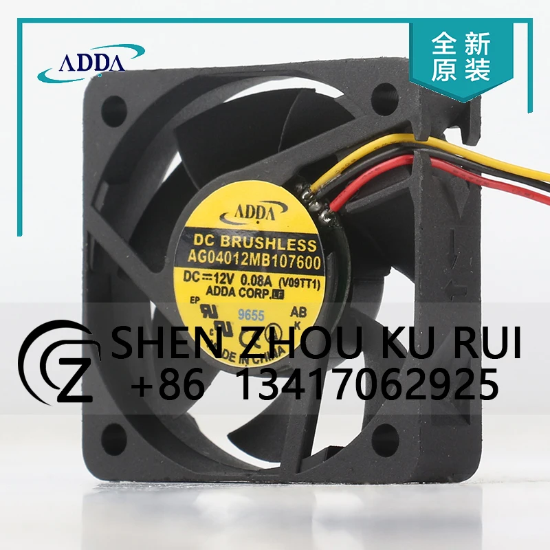 

Original ADDA inverter Double ball 5V 24V 48V DC12V 0.08A AC EC 4010 40X40X10MM 4CM High air volume AG04012MB107600 Cooling fan