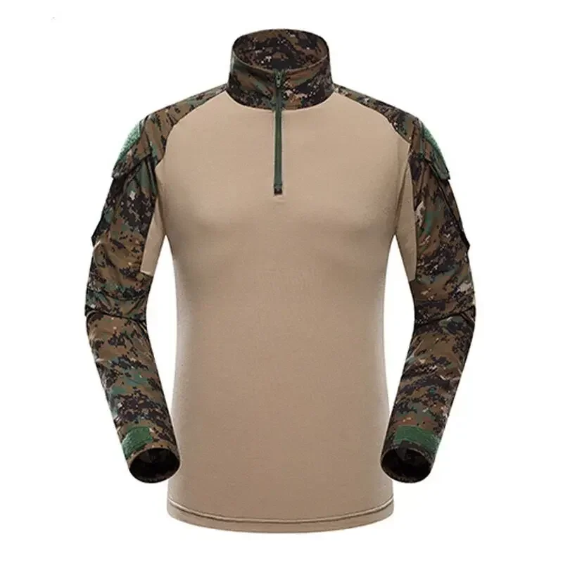 Tactical Hiking Shirt Hunting Uniform Treming Clothing Tatico Tops Climbing Multicam Camouflage Camping Fishing Clothes Mens