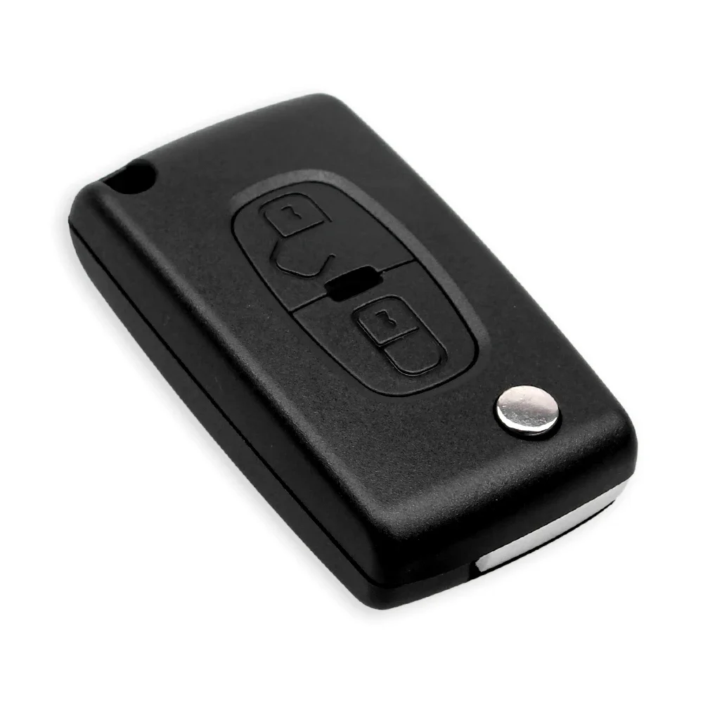 KEYYOU FOR Peugeot 4007 ET 4008 Citroen C-Crosser C4 Aircross 2 Button Flip Key Case Fob MIT-11R Blade CE1731