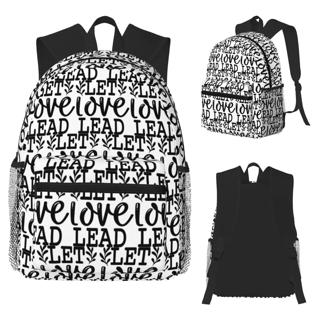 

Студенческий рюкзак Let Love Lead, школьная сумка, походный дорожный рюкзак для мужчин и женщин, сумки на плечо