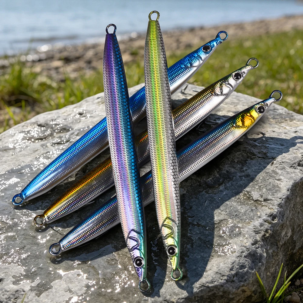 Proberos 1 Stück Metall-Jig 30g -150g Angeljig Schnell Sinkender Ufer-Jigging Weitwurf-Jigs Künstliche Meeres-Angelköder – Detail 6