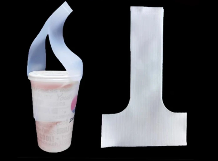 

100pcs T-Shaped Plastic Bags Thickened Disposable Clear Single Cup Packaging Bag For Milk Tea Coffee Beverage Party Supplies