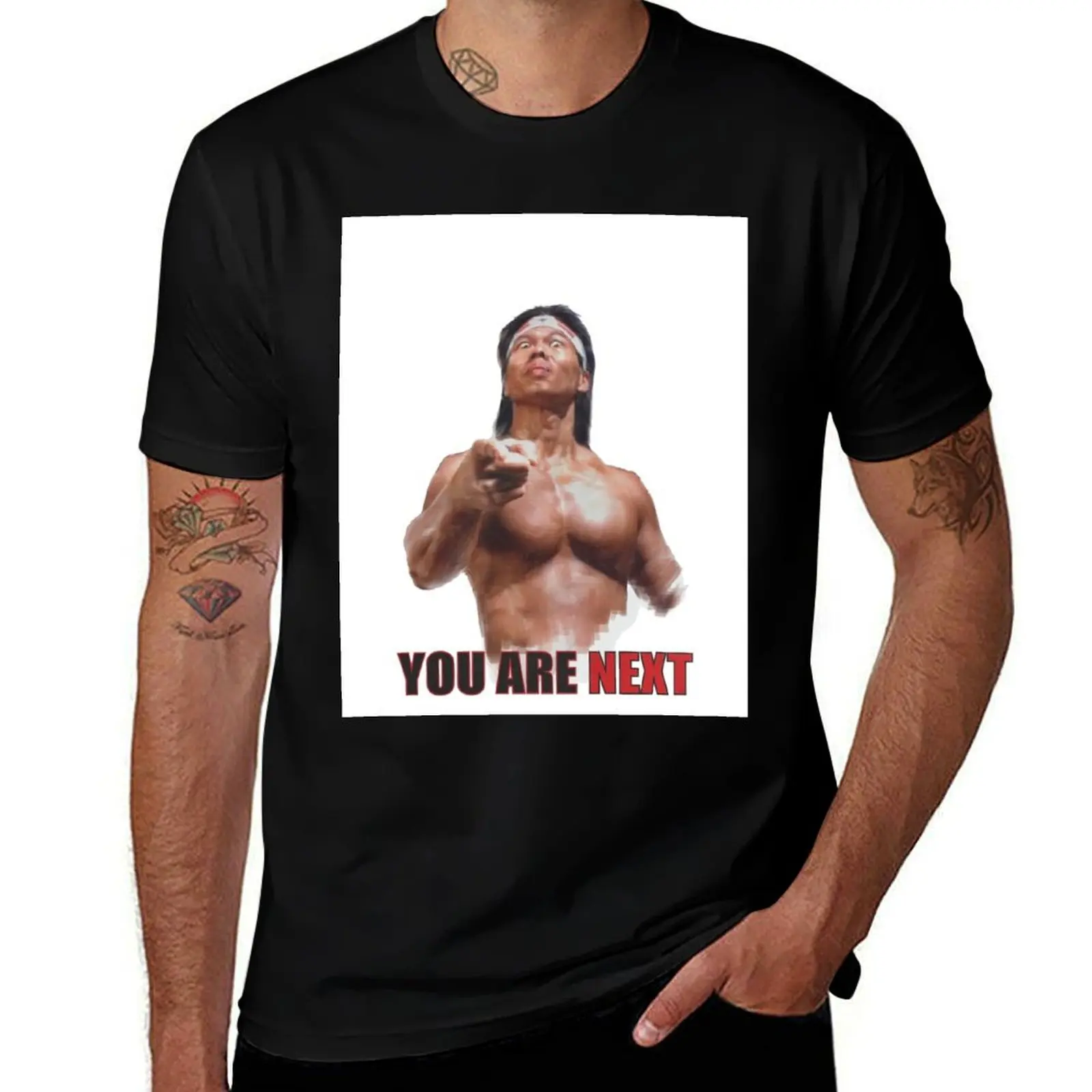 

Bolo Yeung Chong Li You Are Next Sketch Bloodsport Classic Movie T-Shirt t shirts for man graphic funny T-Shirt