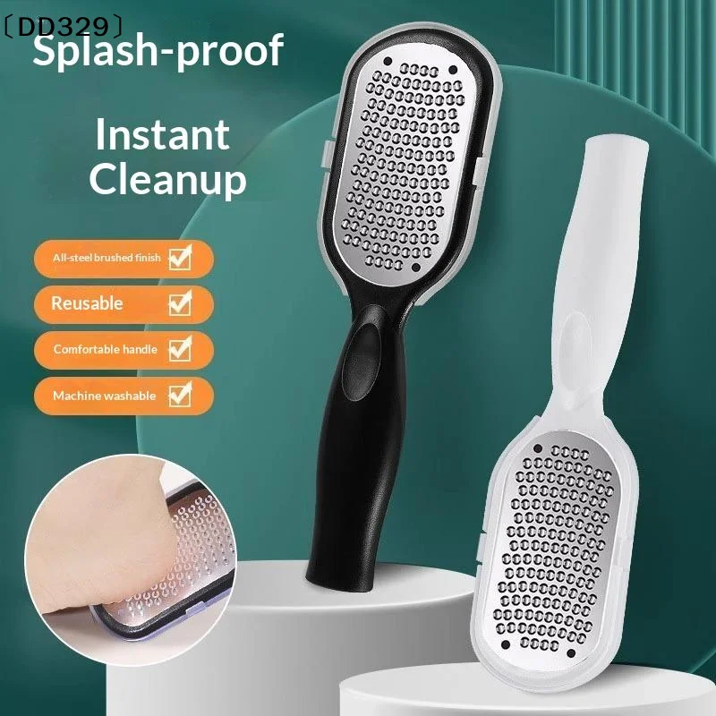 1Pcs Heavy-Duty Stainless Steel Painless Foot File & Remover With Splash Guard & Handle Suitable For Care Cracked Heels〔DD329〕