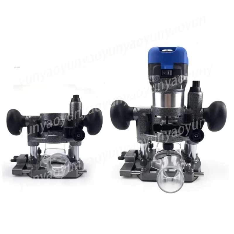 Dual Handle Plunge Base Router Accessory Dust Extraction Port Woodworking Replacement Base Fit Electric Trimming Router Tool