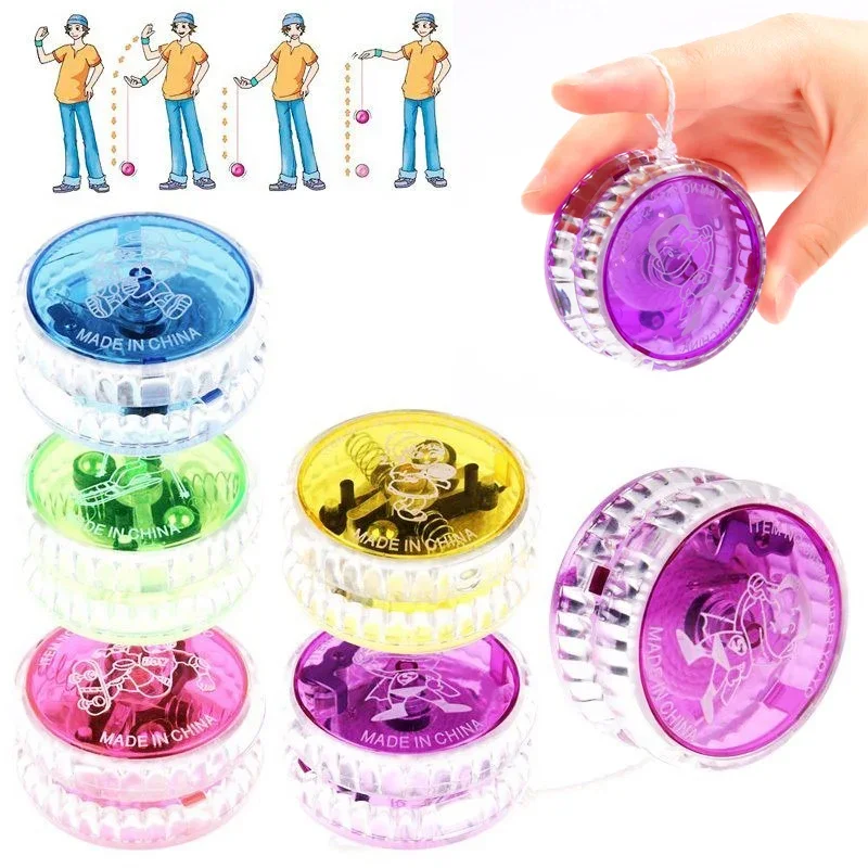 YoYo mágico creativo con luz LED, juguetes clásicos para niños, juegos para niños, Práctica Profesional de malabares, espectáculo Amateur, regalo para niños