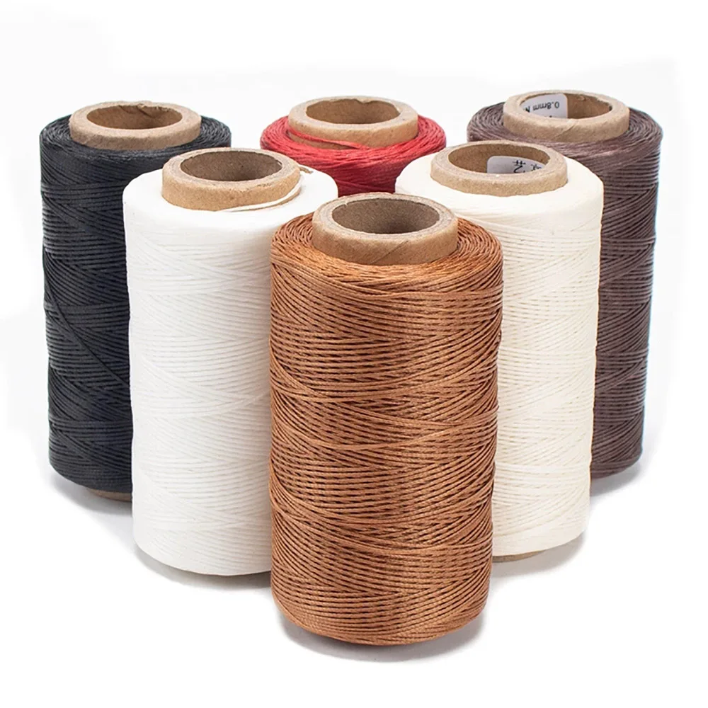 QJH 1Pcs High Quality Durable 260 Meters 0.8mm 150D Leather Waxed Thread Cord for DIY Handicraft Tool Hand Stitching Thread