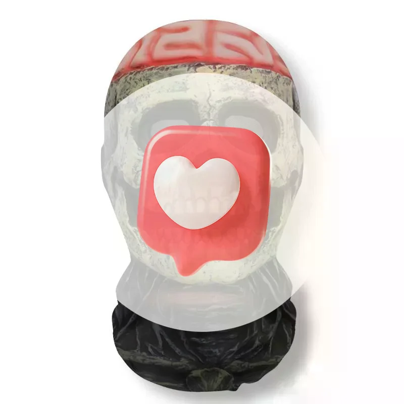 Maska na Halloween z nadrukiem 3D Ghost Face, elastyczna siatka, maska na całą twarz, nakrycie głowy z czaszką, zabawna maska na imprezę, rekwizyty do cosplayu na Halloween, horror.