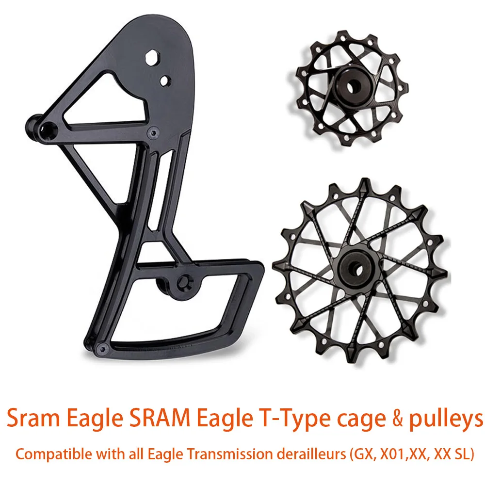 Mtb Road Rear Derailleur Cage Pulley Wheels for SRAM T-type Transmission Eagle Derailleur Oversized Bearing For GX XO1 XX XXSL