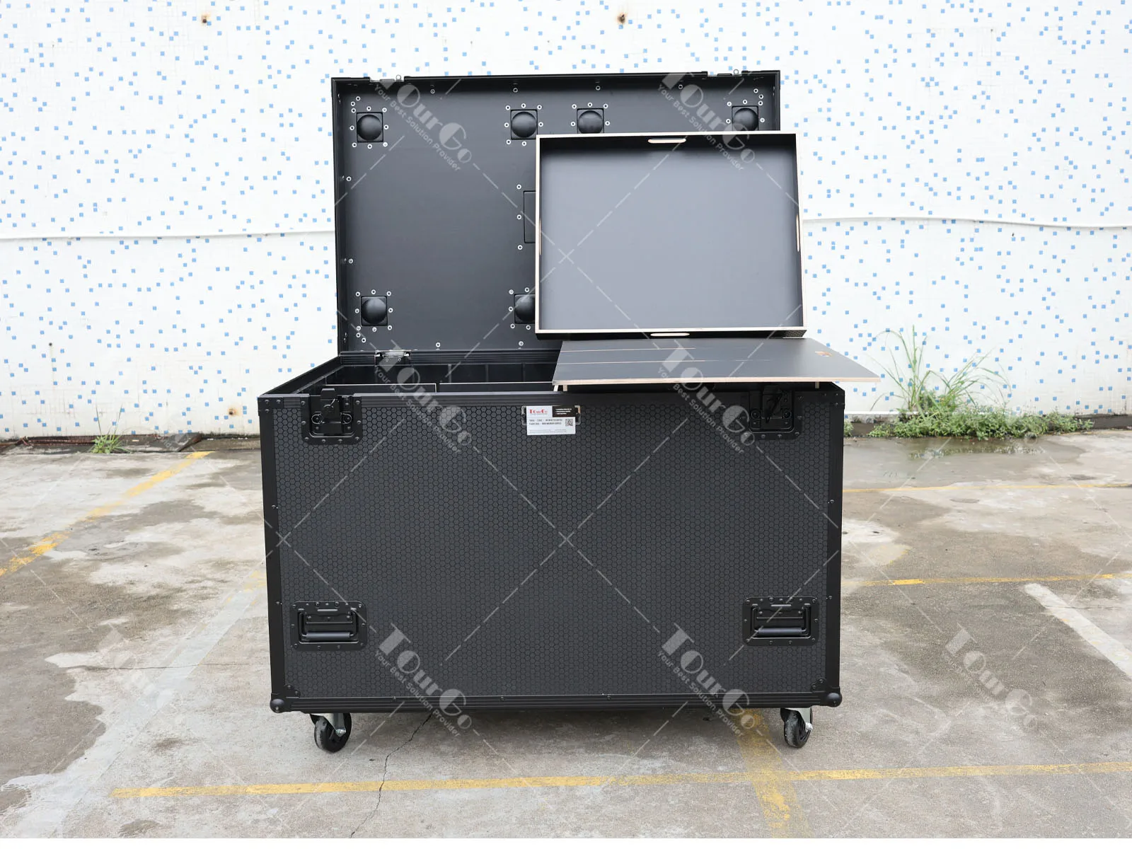 Ganz schwarzer Utility ATA Flight Case Truck Storage Road Case mit Organisationsteilen