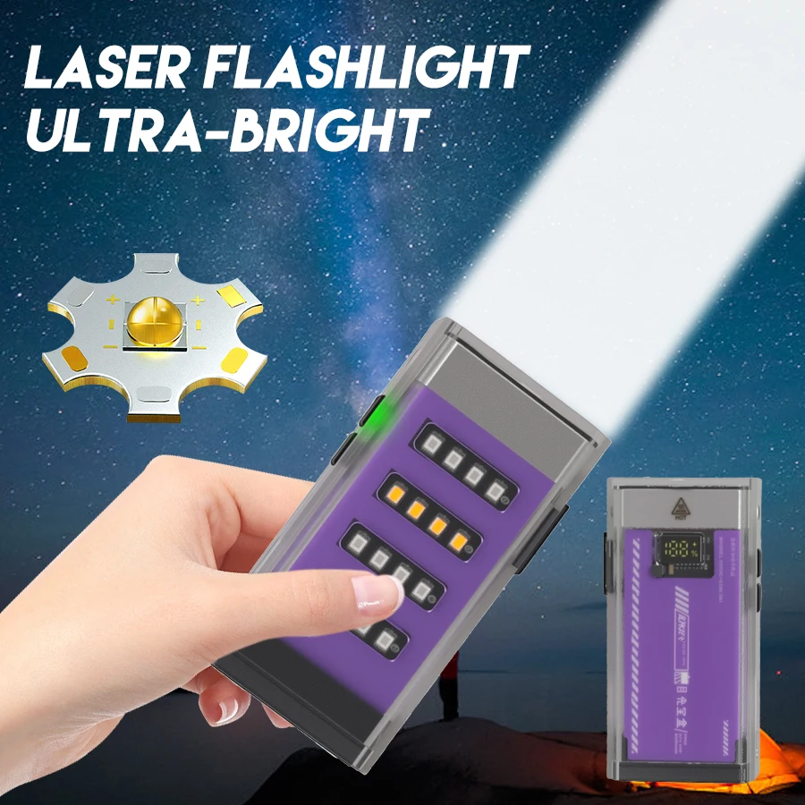 

Супер яркий светодиодный фонарик COB, перезаряжаемый через USB фонарь с аккумулятором 3000 мАч, 4 цвета, боковой фонарь для экстренной работы на открытом воздухе