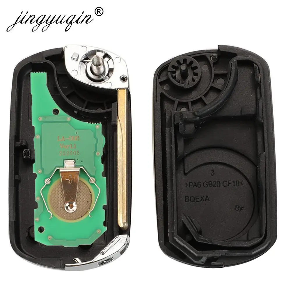 Jingyuqin-llave de coche abatible EWS ID44 / ID46 315/433.92Mhz para LAND ROVER Range Rover Vogue 2006-2009 HU92 3, Control remoto plegable