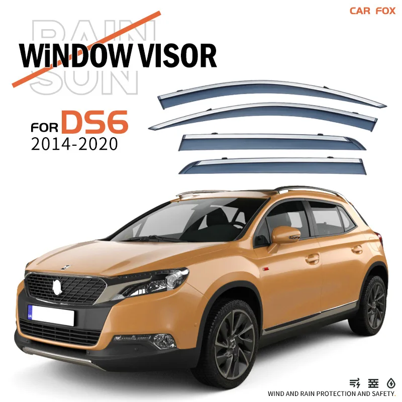 

Для CITROEN DS6 2014-2020: Дефлекторы окон, козырьки от дождя и солнца, аксессуары для авто, стайлинг автомобиля