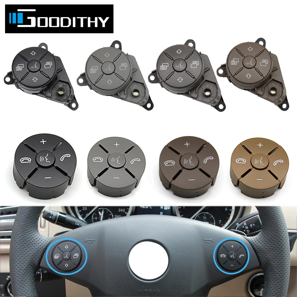 

Car Interior Front Multi-function Steering Wheel Button Assembly Kit Phone Control For Benz W251 W164 W219 W230 W171 2007-2017