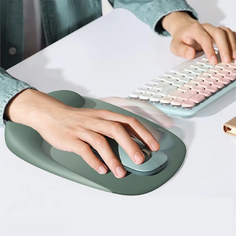 Ergonomic Mouse Pad with Gel Wrist Support Premium Lycra Fabric Non-Slip Ideal for Laptop  Desktop Office Gaming Desk