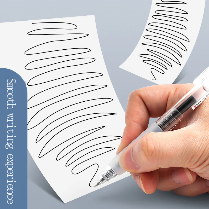 قلم جل أسود M&G مقاس 0.5 مم، تصميم قبضة مقاوم للعرق، حبر ST، حبر سريع الجفاف، قابل لإعادة الملء، مثالي للطلاب والاستخدام المكتبي. #6