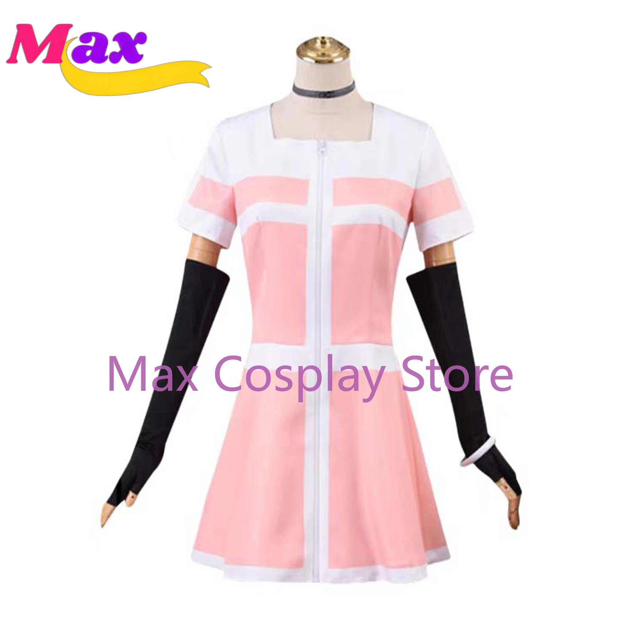 

Max Cos Anime Akudama Drive Cosplay Ordinary Person Costume Women Pink Ordinary Person Costume Halloween Dress Full Set