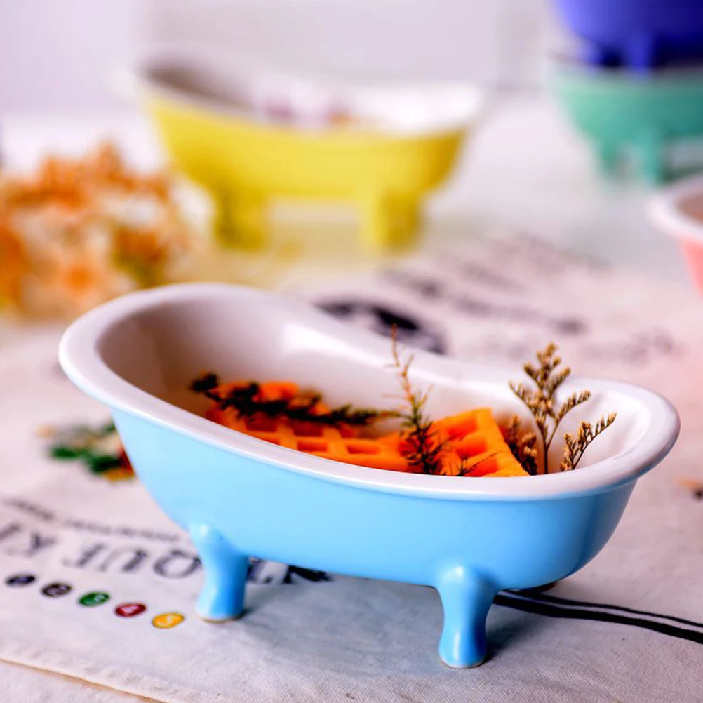 

Ceramic Bowl Hamster Room Salad Bathtub Shaped Food Serving Bowls Fruit Dessert
