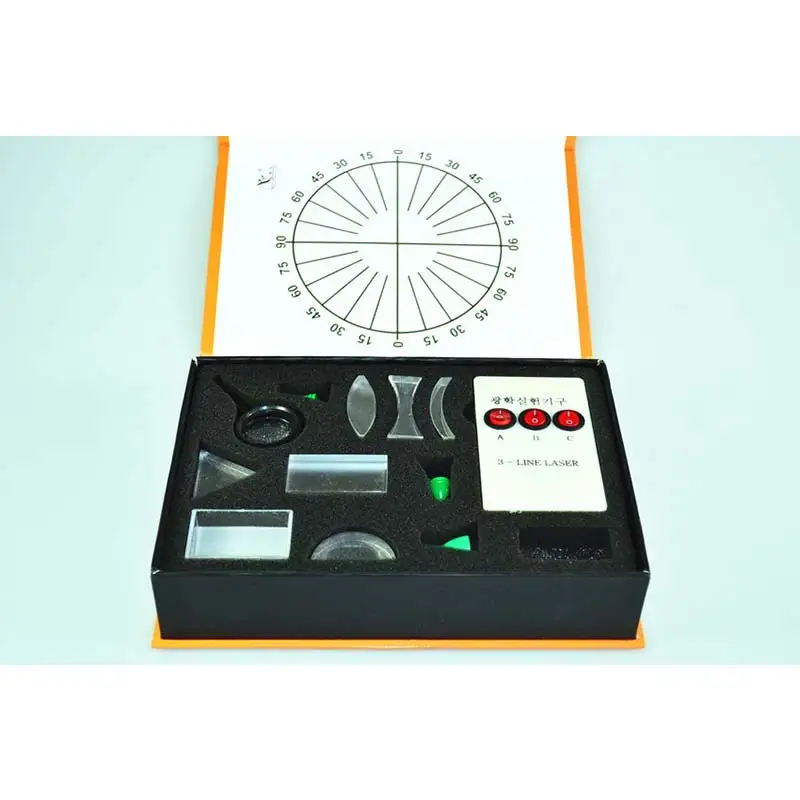 New Physical Optics Experiment Set Triangular Prism Laser Lights Convex Concave Lens Set  Science Equipment Child Gift Toy